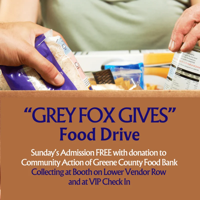 Grey Fox Gives food drive graphic. Grey Fox Gives food drive graphic.