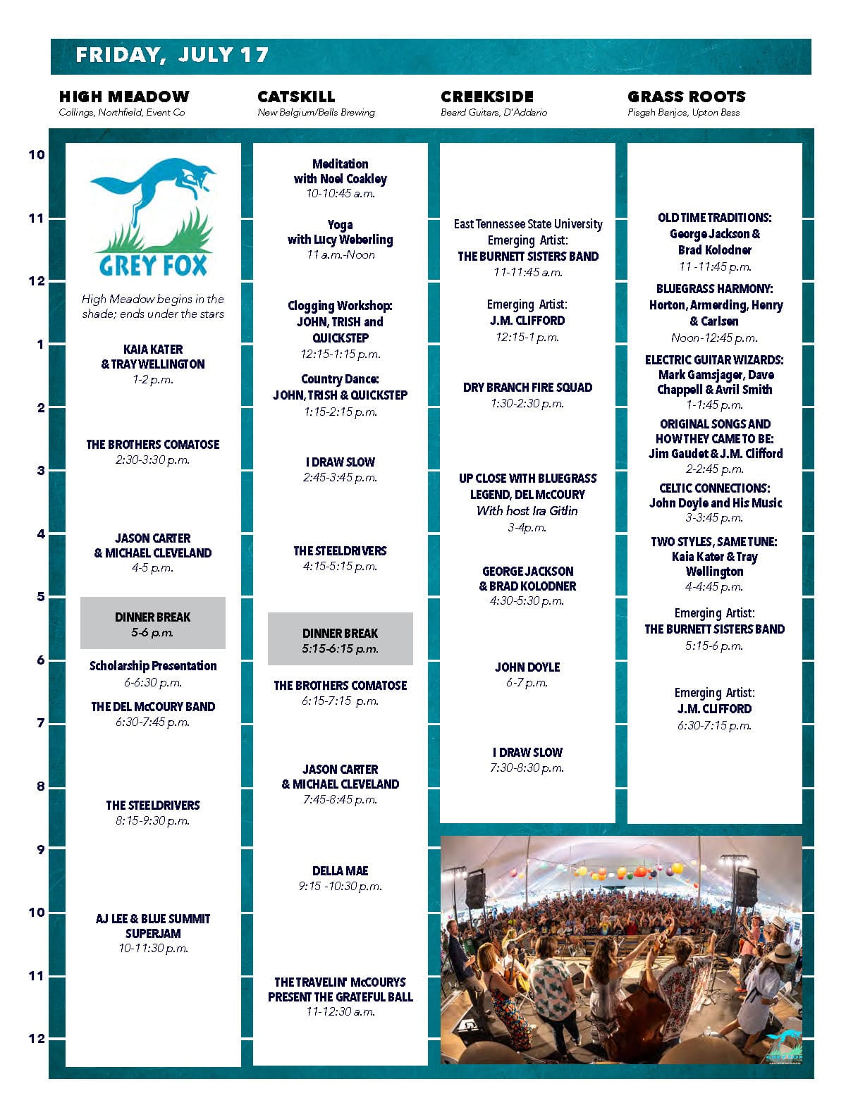 GF26 Friday Schedule