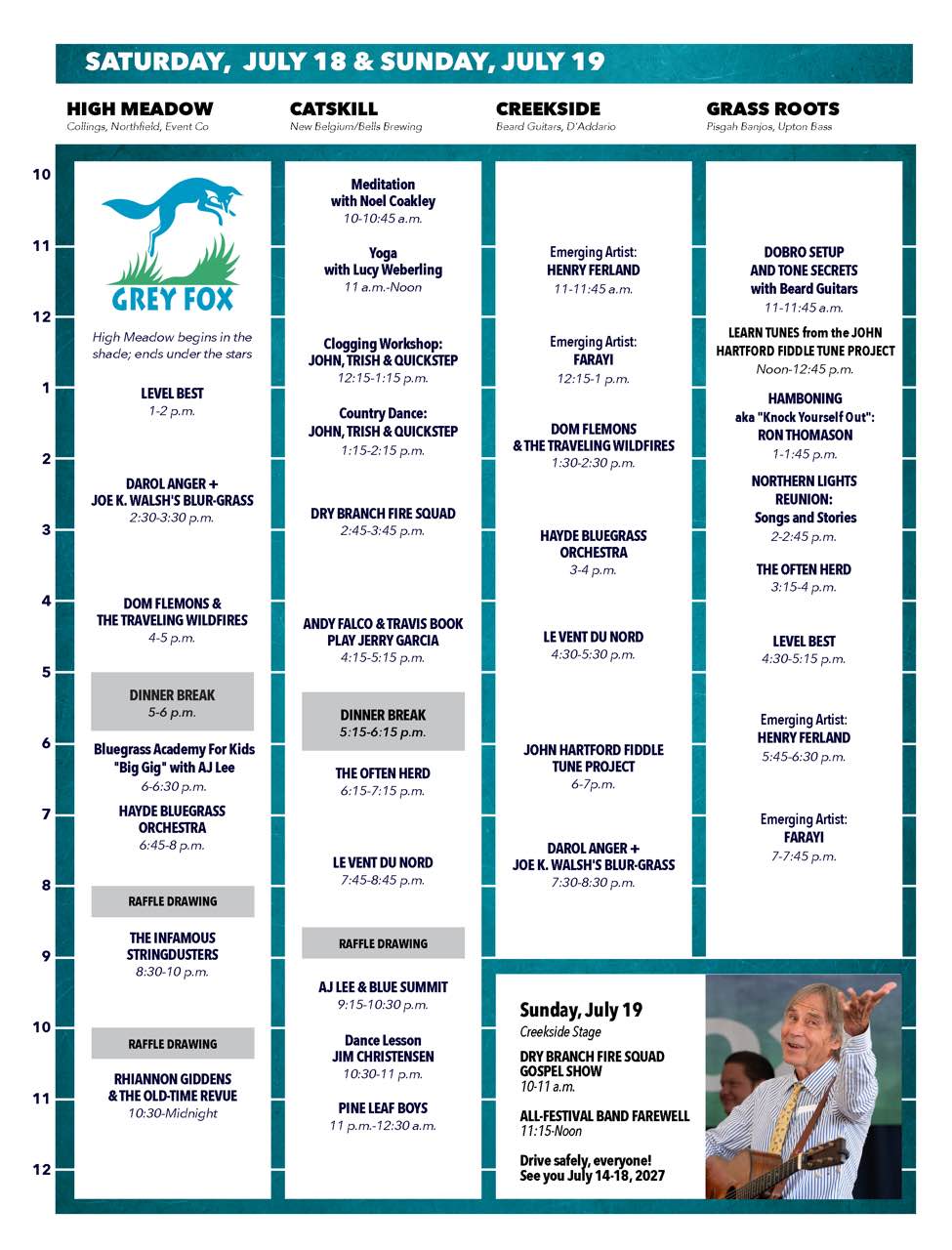 Sat-Sun schedule 2026